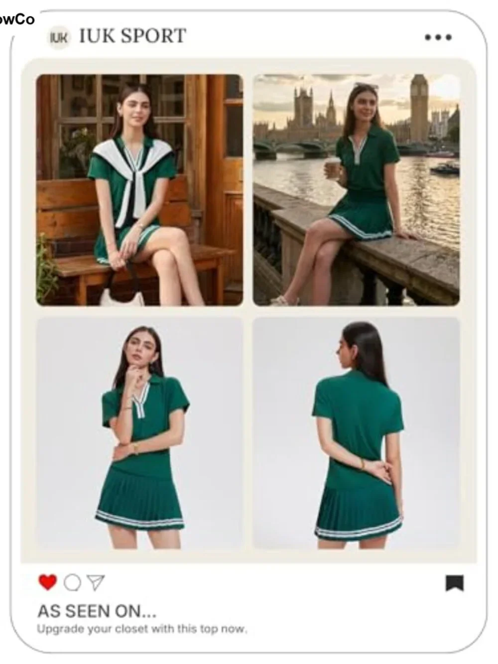 Women 2 Piece Tennis Skirt Set Pleated High Waisted Skort Golf Outfit with